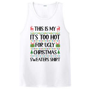 Funny Xmas Too Hot Ugly Christmas Family PosiCharge Competitor Tank