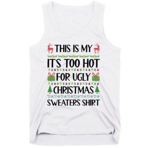 Funny Xmas Too Hot Ugly Christmas Family Tank Top