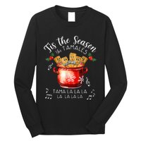 Funny Xmas Tis The Season For Tamales Christmas Mexican Food Long Sleeve Shirt