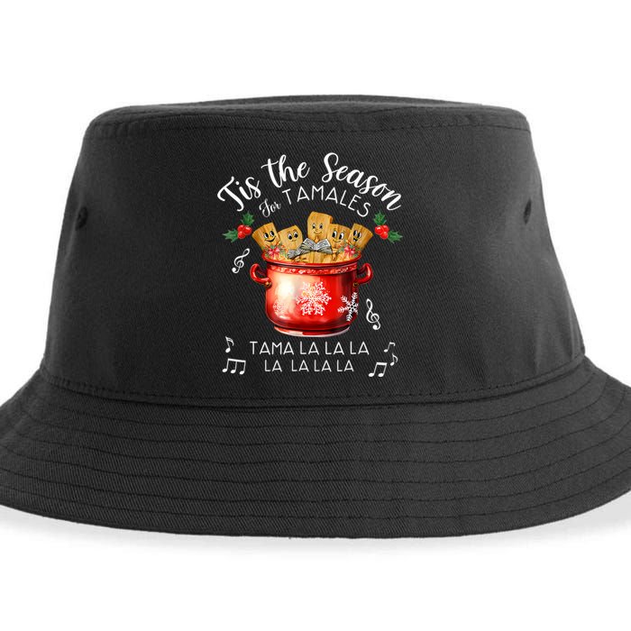 Funny Xmas Tis The Season For Tamales Christmas Mexican Food Sustainable Bucket Hat