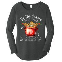 Funny Xmas Tis The Season For Tamales Christmas Mexican Food Women's Perfect Tri Tunic Long Sleeve Shirt