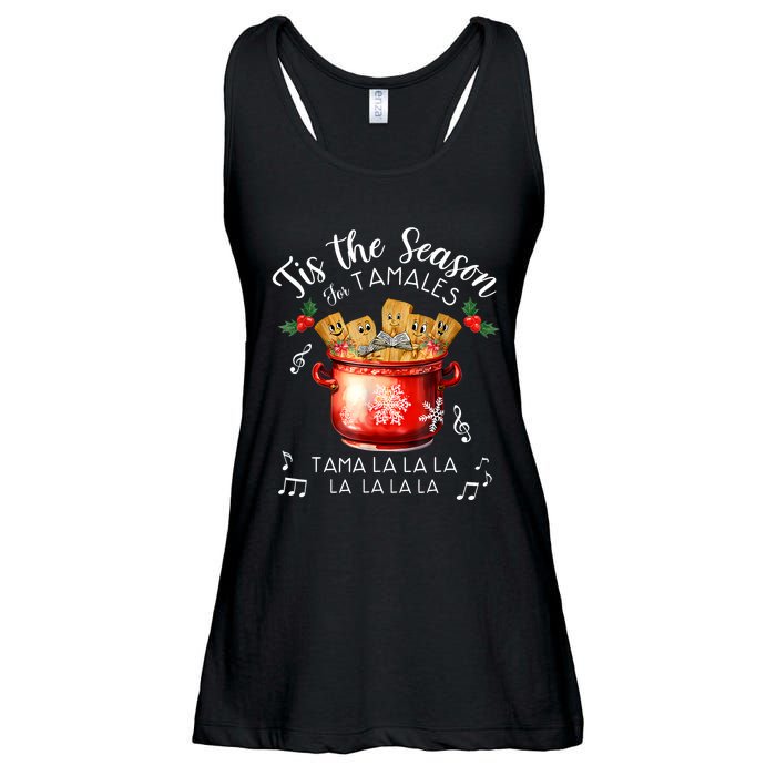 Funny Xmas Tis The Season For Tamales Christmas Mexican Food Ladies Essential Flowy Tank