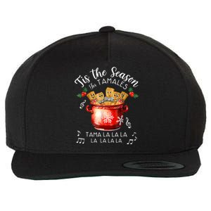 Funny Xmas Tis The Season For Tamales Christmas Mexican Food Wool Snapback Cap