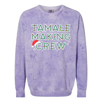 Funny Xmas Tamale Making Crew Mexican Food Christmas Family Matching Gift Colorblast Crewneck Sweatshirt