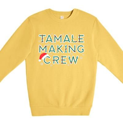 Funny Xmas Tamale Making Crew Mexican Food Christmas Family Matching Gift Premium Crewneck Sweatshirt