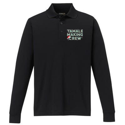 Funny Xmas Tamale Making Crew Mexican Food Christmas Family Matching Gift Performance Long Sleeve Polo