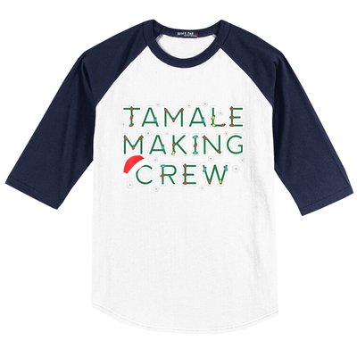 Funny Xmas Tamale Making Crew Mexican Food Christmas Family Matching Gift Baseball Sleeve Shirt