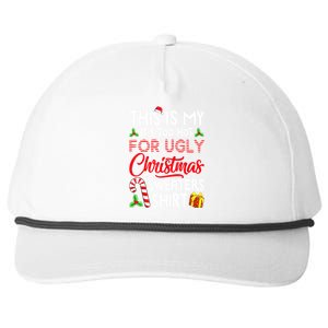 Funny Xmas This Is My Its Too Hot For Ugly Christmas Sweaters Gift Snapback Five-Panel Rope Hat