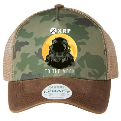 Funny XRP To The Moon Cryptocurrency Ripple Gift XRP Blockchain Crypto Trader Legacy Tie Dye Trucker Hat