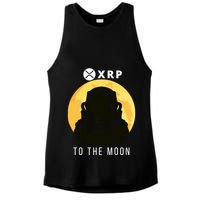 Funny XRP To The Moon Cryptocurrency Ripple Gift XRP Blockchain Crypto Trader Ladies PosiCharge Tri-Blend Wicking Tank