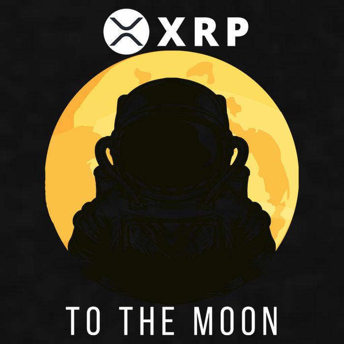 Funny XRP To The Moon Cryptocurrency Ripple Gift XRP Blockchain Crypto Trader Ladies PosiCharge Tri-Blend Wicking Tank