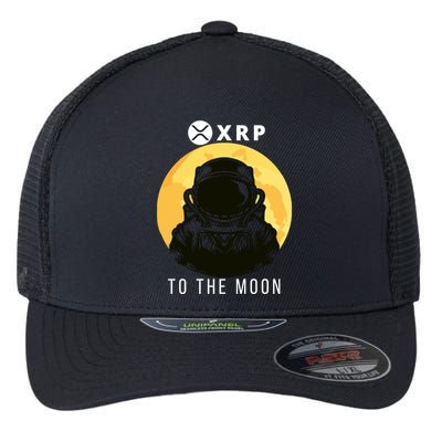 Funny XRP To The Moon Cryptocurrency Ripple Gift XRP Blockchain Crypto Trader Flexfit Unipanel Trucker Cap