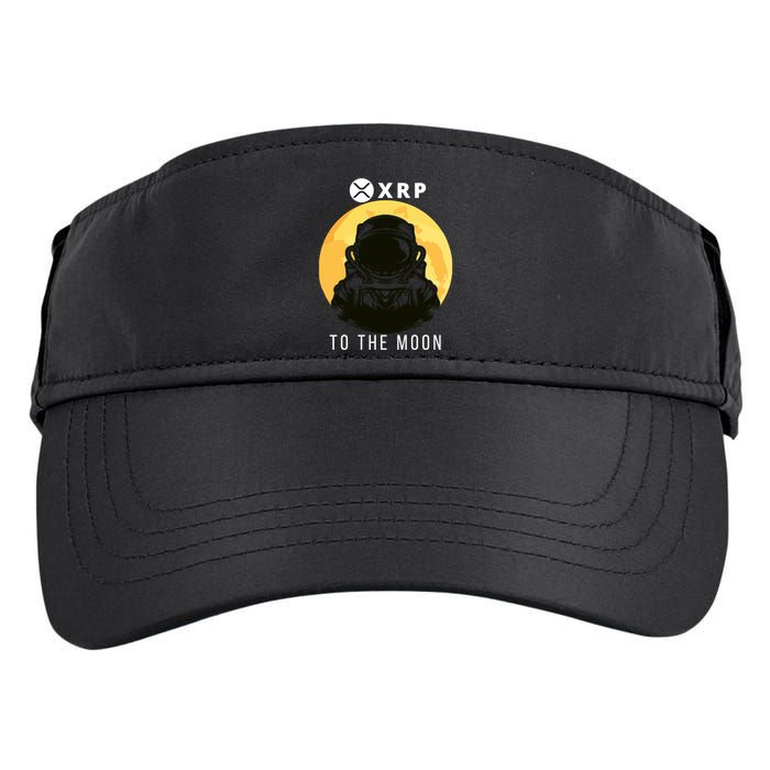 Funny XRP To The Moon Cryptocurrency Ripple Gift XRP Blockchain Crypto Trader Adult Drive Performance Visor