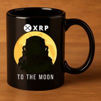 Funny XRP To The Moon Cryptocurrency Ripple Gift XRP Blockchain Crypto Trader 11oz C Handle Ceramic Mug