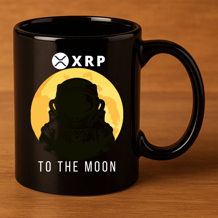 Funny XRP To The Moon Cryptocurrency Ripple Gift XRP Blockchain Crypto Trader 11oz C Handle Ceramic Mug