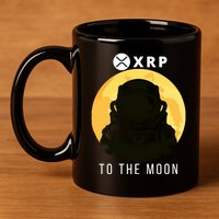 Funny XRP To The Moon Cryptocurrency Ripple Gift XRP Blockchain Crypto Trader 11oz C Handle Ceramic Mug