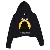 Funny XRP To The Moon Cryptocurrency Ripple Gift XRP Blockchain Crypto Trader Crop Fleece Hoodie