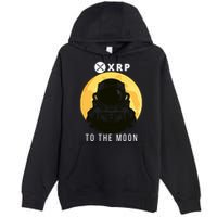 Funny XRP To The Moon Cryptocurrency Ripple Gift XRP Blockchain Crypto Trader Premium Pullover Hoodie