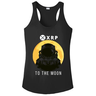 Funny XRP To The Moon Cryptocurrency Ripple Gift XRP Blockchain Crypto Trader Ladies PosiCharge Competitor Racerback Tank