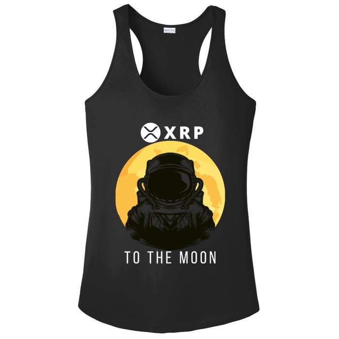 Funny XRP To The Moon Cryptocurrency Ripple Gift XRP Blockchain Crypto Trader Ladies PosiCharge Competitor Racerback Tank