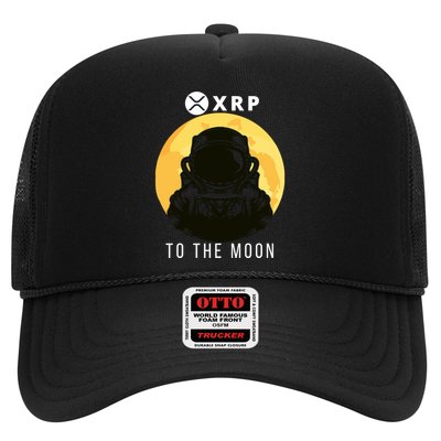 Funny XRP To The Moon Cryptocurrency Ripple Gift XRP Blockchain Crypto Trader Trucker Hat