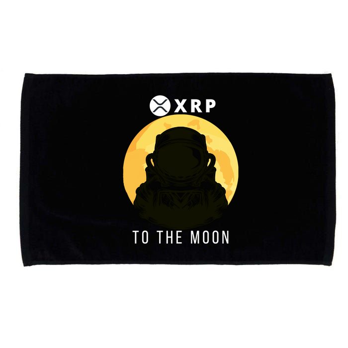 Funny XRP To The Moon Cryptocurrency Ripple Gift XRP Blockchain Crypto Trader Microfiber Hand Towel