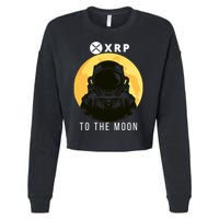 Funny XRP To The Moon Cryptocurrency Ripple Gift XRP Blockchain Crypto Trader Cropped Pullover Crew