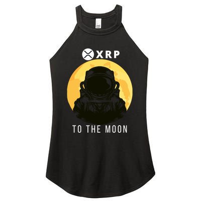 Funny XRP To The Moon Cryptocurrency Ripple Gift XRP Blockchain Crypto Trader Women's Perfect Tri Rocker Tank