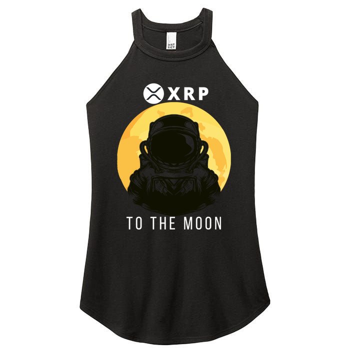 Funny XRP To The Moon Cryptocurrency Ripple Gift XRP Blockchain Crypto Trader Women's Perfect Tri Rocker Tank