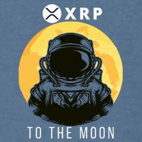 Funny XRP To The Moon Cryptocurrency Ripple Gift XRP Blockchain Crypto Trader Garment-Dyed Sweatshirt