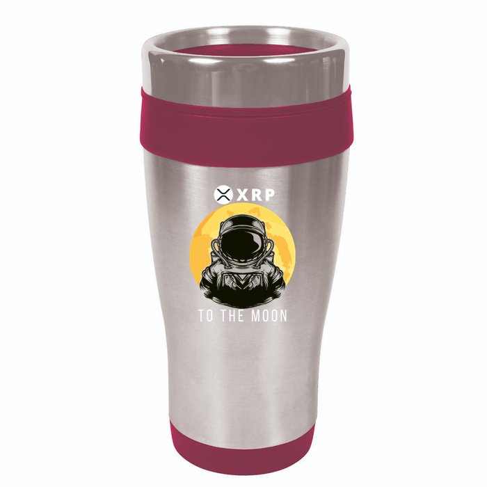 Funny XRP To The Moon Cryptocurrency Ripple Gift XRP Blockchain Crypto Trader 16oz Travel Tumbler