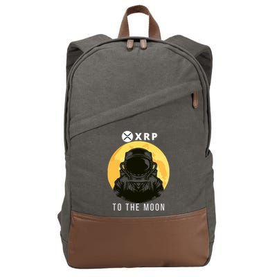 Funny XRP To The Moon Cryptocurrency Ripple Gift XRP Blockchain Crypto Trader Cotton Canvas Backpack