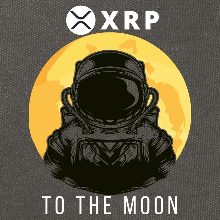Funny XRP To The Moon Cryptocurrency Ripple Gift XRP Blockchain Crypto Trader Cotton Canvas Backpack