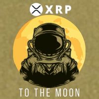 Funny XRP To The Moon Cryptocurrency Ripple Gift XRP Blockchain Crypto Trader Garment-Dyed Women's Muscle Tee
