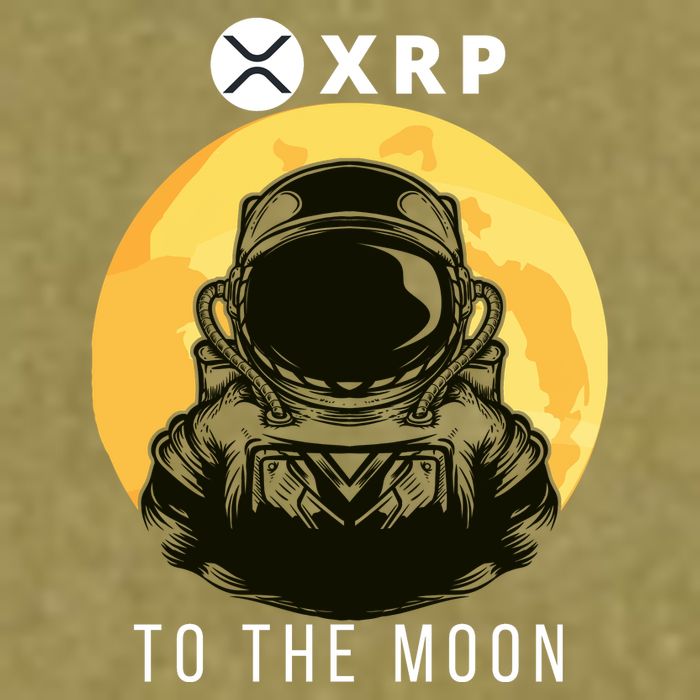 Funny XRP To The Moon Cryptocurrency Ripple Gift XRP Blockchain Crypto Trader Garment-Dyed Women's Muscle Tee