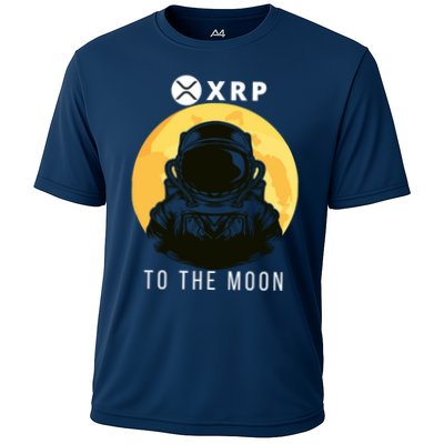 Funny XRP To The Moon Cryptocurrency Ripple Gift XRP Blockchain Crypto Trader Performance Shirt