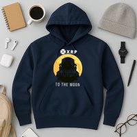 Funny XRP To The Moon Cryptocurrency Ripple Gift XRP Blockchain Crypto Trader Hoodie