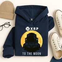 Funny XRP To The Moon Cryptocurrency Ripple Gift XRP Blockchain Crypto Trader Hoodie