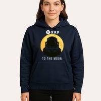 Funny XRP To The Moon Cryptocurrency Ripple Gift XRP Blockchain Crypto Trader Hoodie