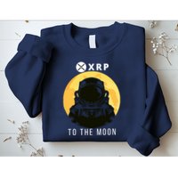 Funny XRP To The Moon Cryptocurrency Ripple Gift XRP Blockchain Crypto Trader Sweatshirt