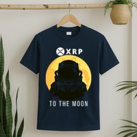 Funny XRP To The Moon Cryptocurrency Ripple Gift XRP Blockchain Crypto Trader T-Shirt