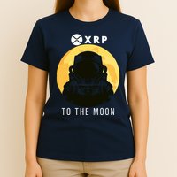 Funny XRP To The Moon Cryptocurrency Ripple Gift XRP Blockchain Crypto Trader T-Shirt