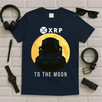 Funny XRP To The Moon Cryptocurrency Ripple Gift XRP Blockchain Crypto Trader T-Shirt