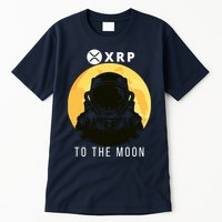 Funny XRP To The Moon Cryptocurrency Ripple Gift XRP Blockchain Crypto Trader Tall T-Shirt