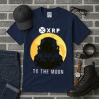 Funny XRP To The Moon Cryptocurrency Ripple Gift XRP Blockchain Crypto Trader Tall T-Shirt