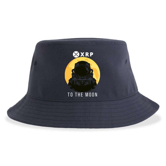 Funny XRP To The Moon Cryptocurrency Ripple Gift XRP Blockchain Crypto Trader Sustainable Bucket Hat