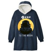 Funny XRP To The Moon Cryptocurrency Ripple Gift XRP Blockchain Crypto Trader Hooded Wearable Blanket