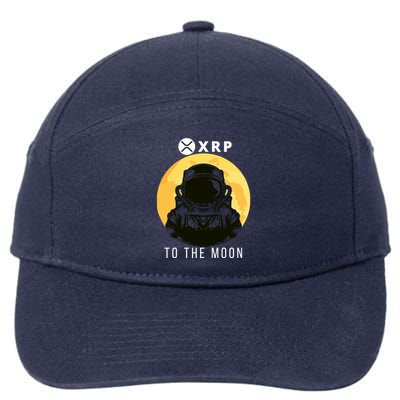 Funny XRP To The Moon Cryptocurrency Ripple Gift XRP Blockchain Crypto Trader 7-Panel Snapback Hat