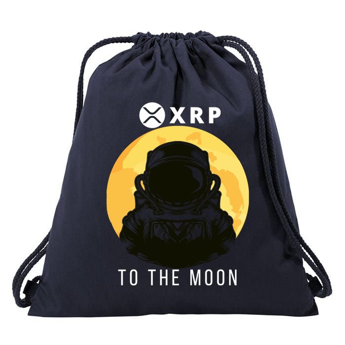 Funny XRP To The Moon Cryptocurrency Ripple Gift XRP Blockchain Crypto Trader Drawstring Bag