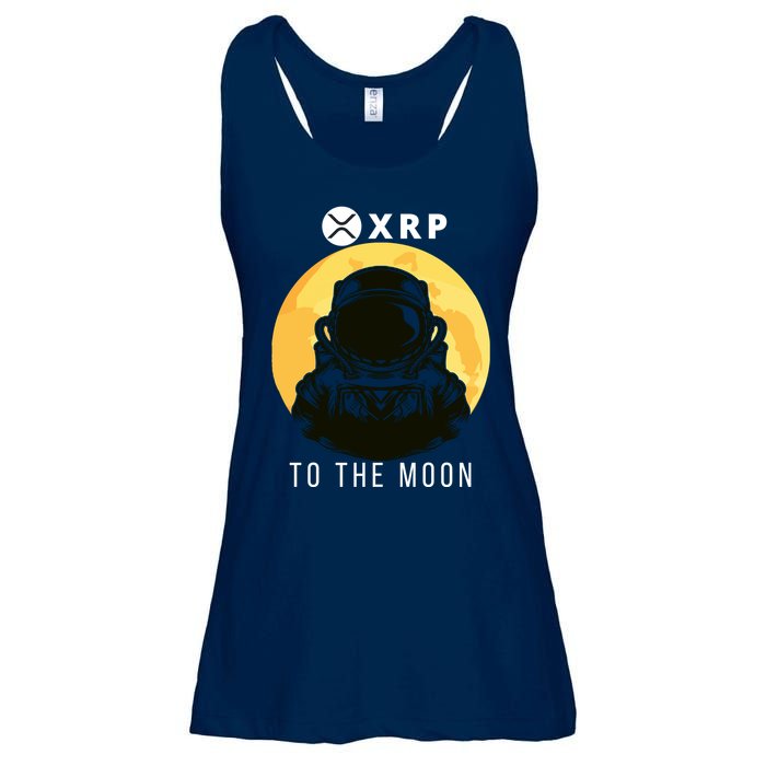 Funny XRP To The Moon Cryptocurrency Ripple Gift XRP Blockchain Crypto Trader Ladies Essential Flowy Tank